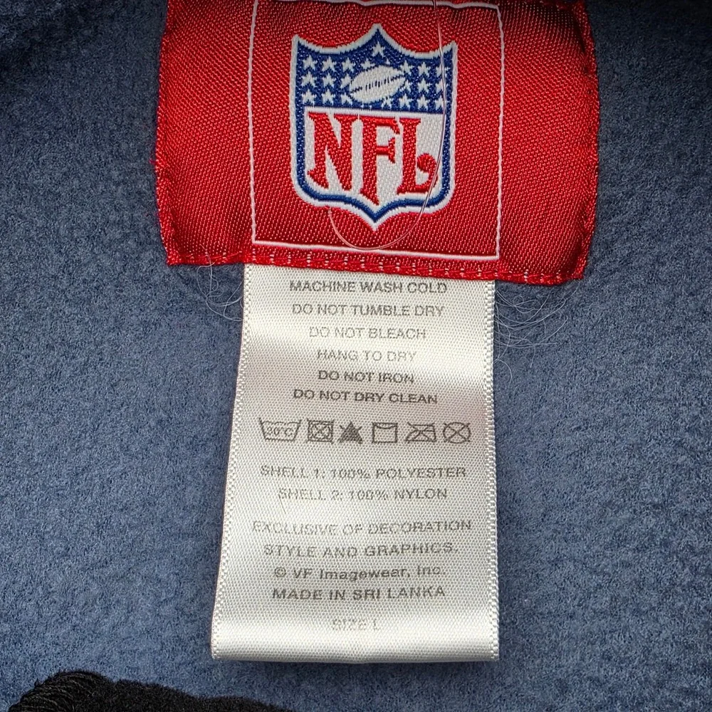Seattle Seahawks NFL Team Apparel Full Zip Fleece Jacket Mens Large Blue Black